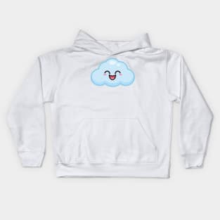 CUTE KAWAII CLOUD ANIME WEATHER KAOMOJI EMOTICON CARTOON Kids Hoodie